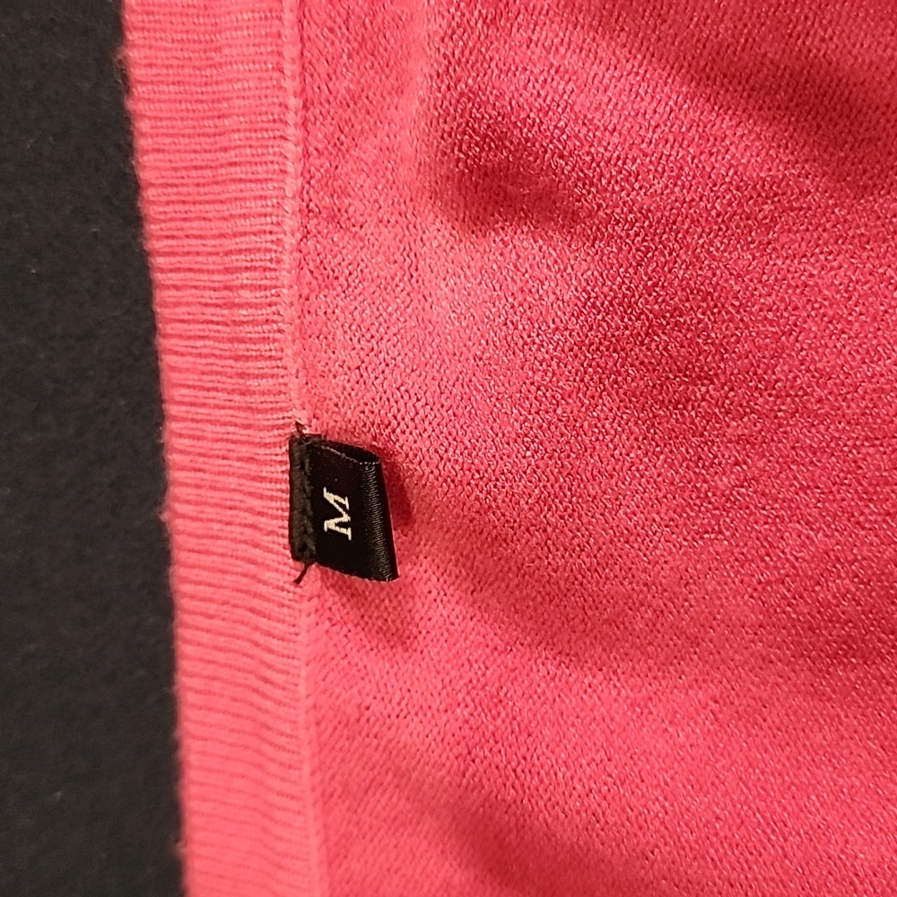 Pink Knit Button Down Cardigan Long Sleeve Sweater Medium - Picture 6 of 8